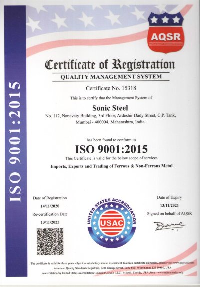 ISO 9001:2015 Certificate